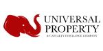 Red elephant logo beside the text “Universal Property” in black and red.