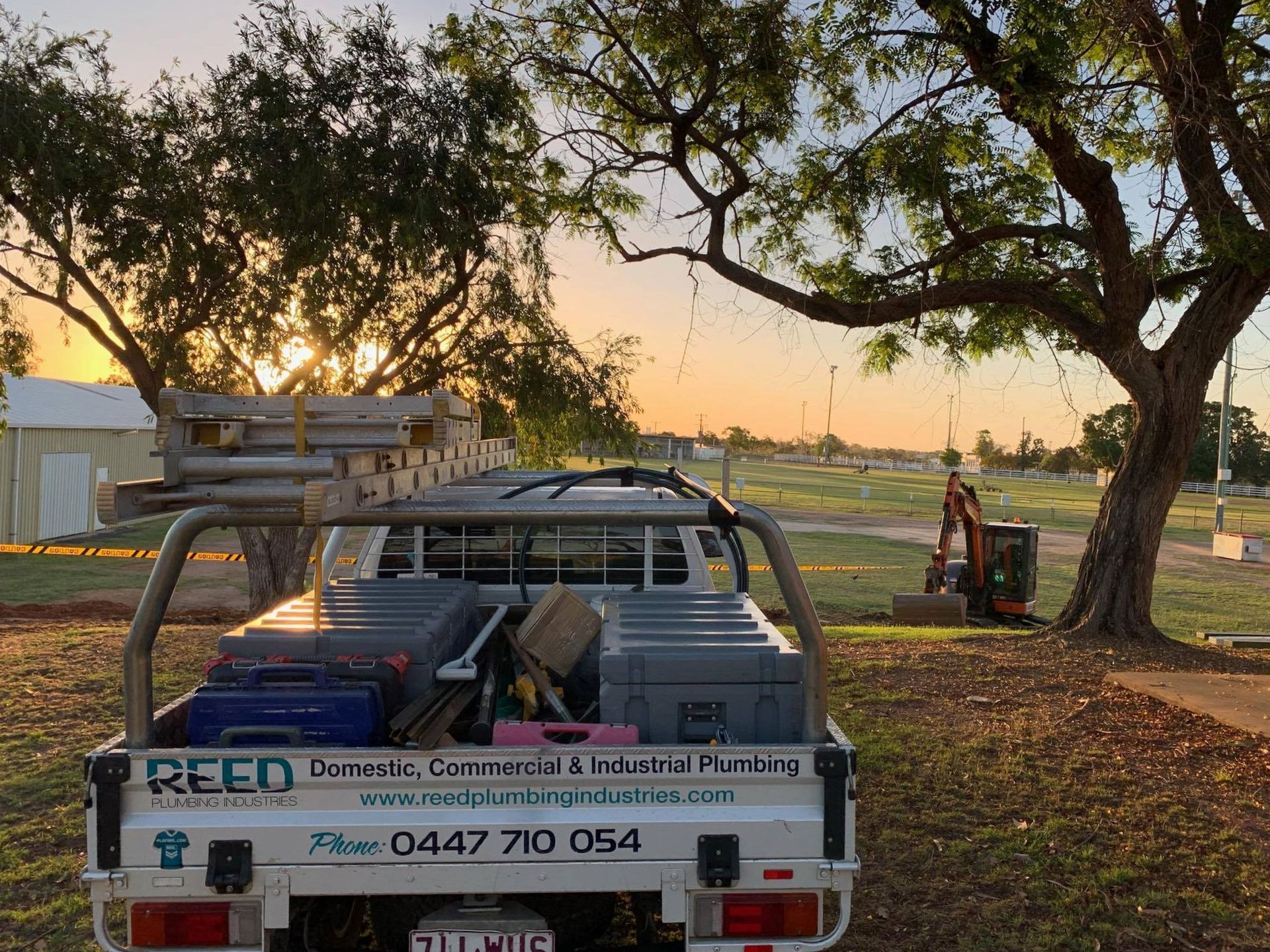 The Back Of The Reed Plumbing Ute — Reed Plumbing Industries in Mackay QLD