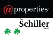Two logos for a real estate company , a properties and the schiller team.
