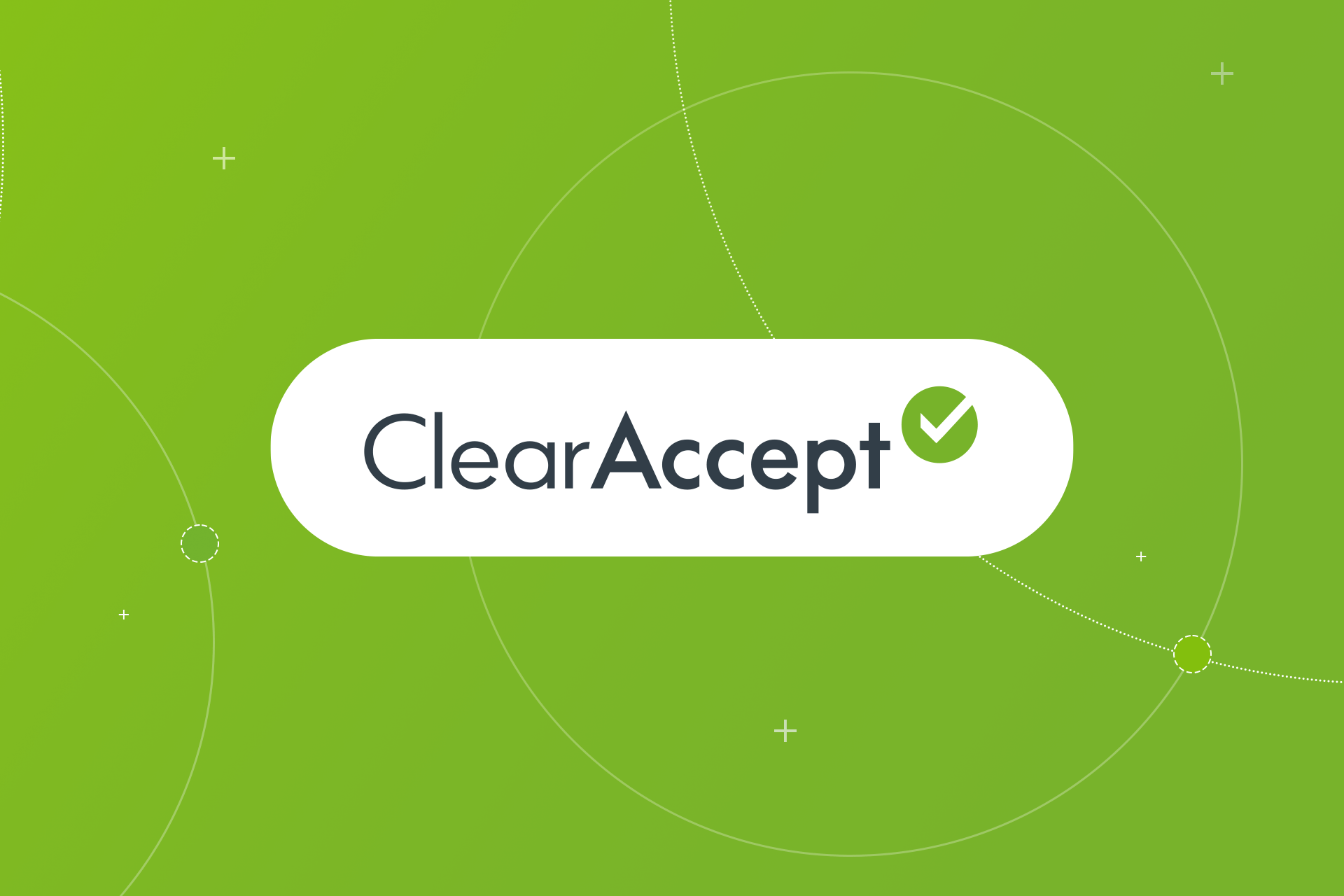 The clear accept logo is on a green background.