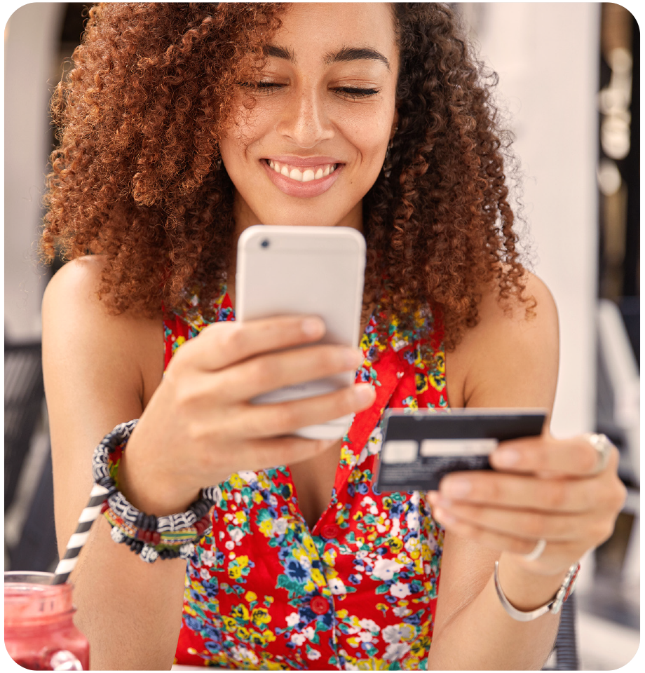 Paying by card on mobile phone