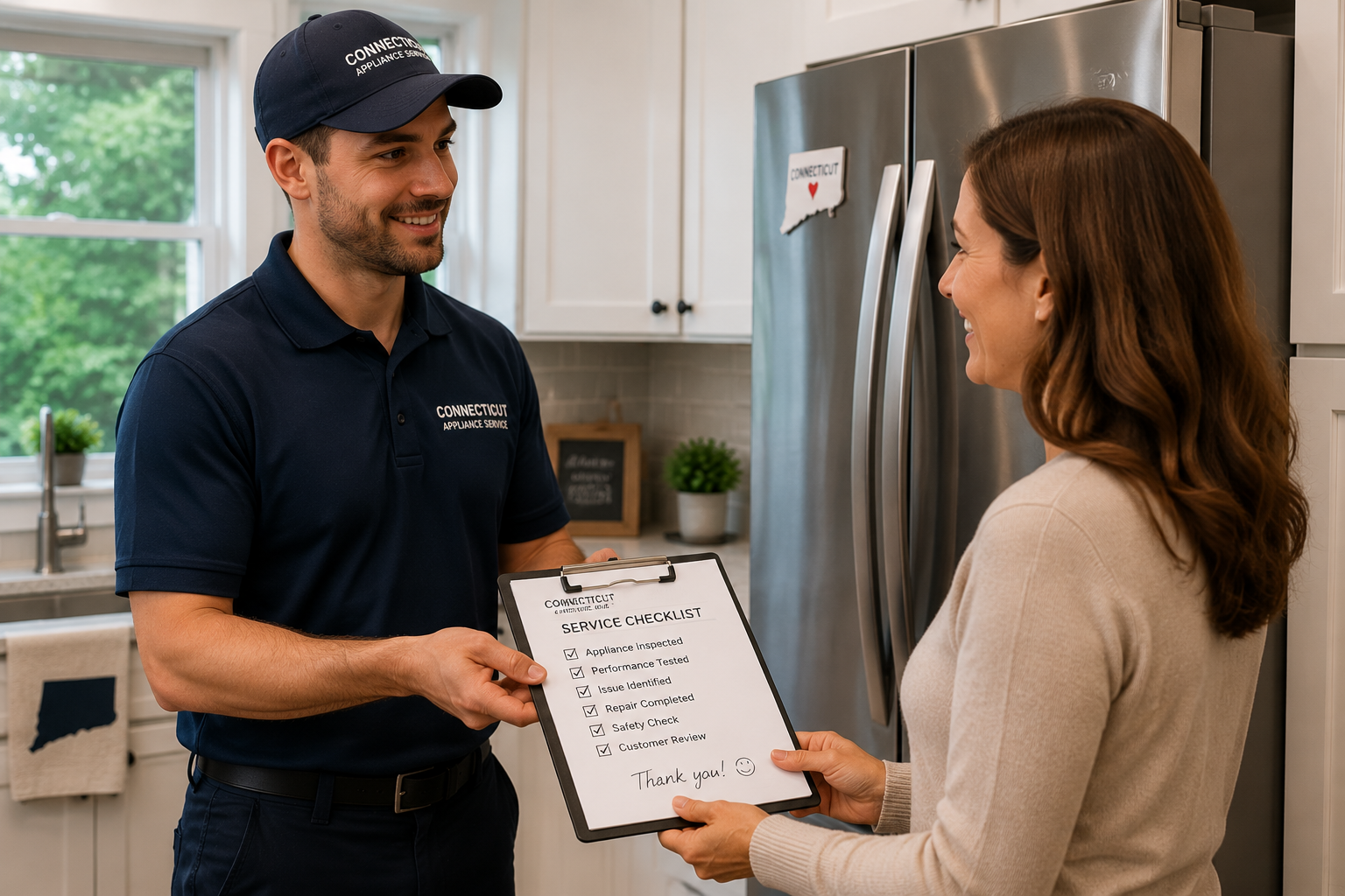 refrigerator repair service Connecticut technician homeowner