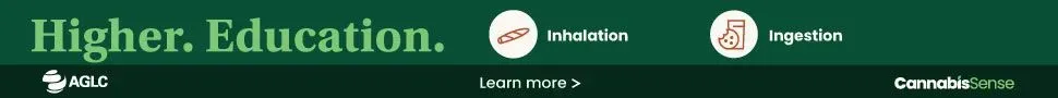 Green banner with the text