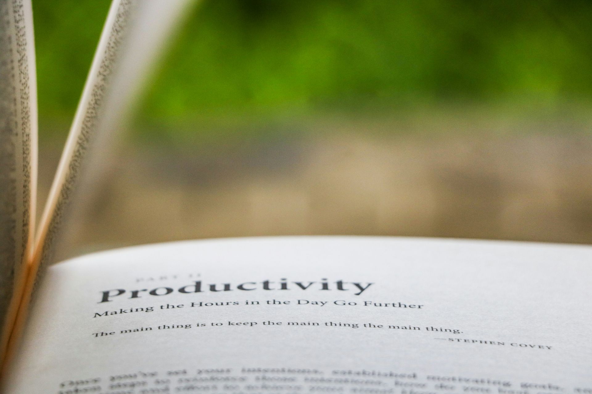 Open book displaying the word 