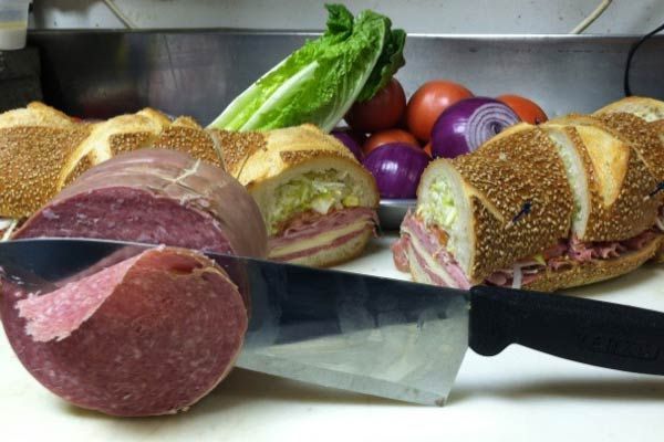 sandwich and ingredients