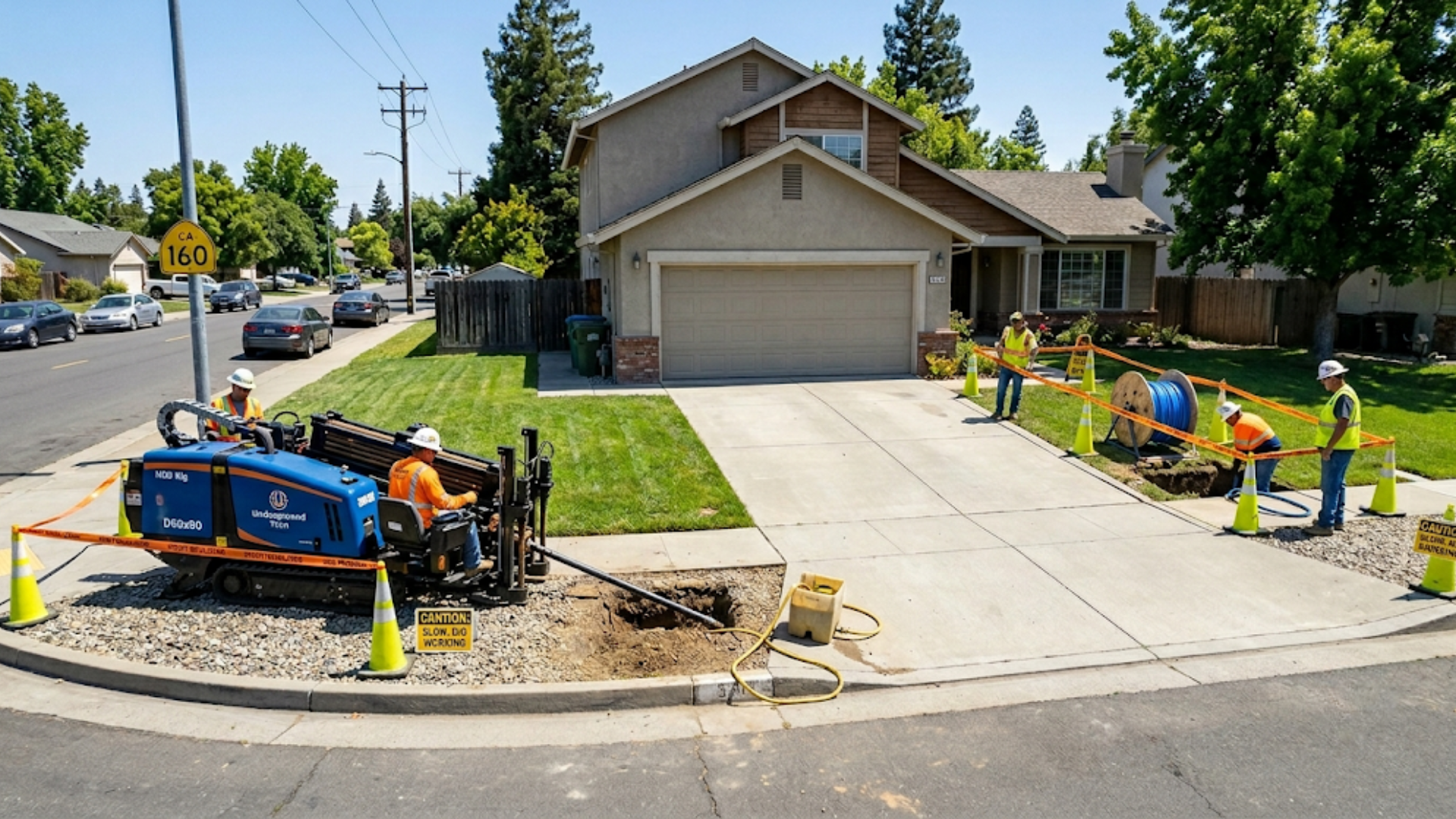 directional drilling reduces surface disruption for utility installation