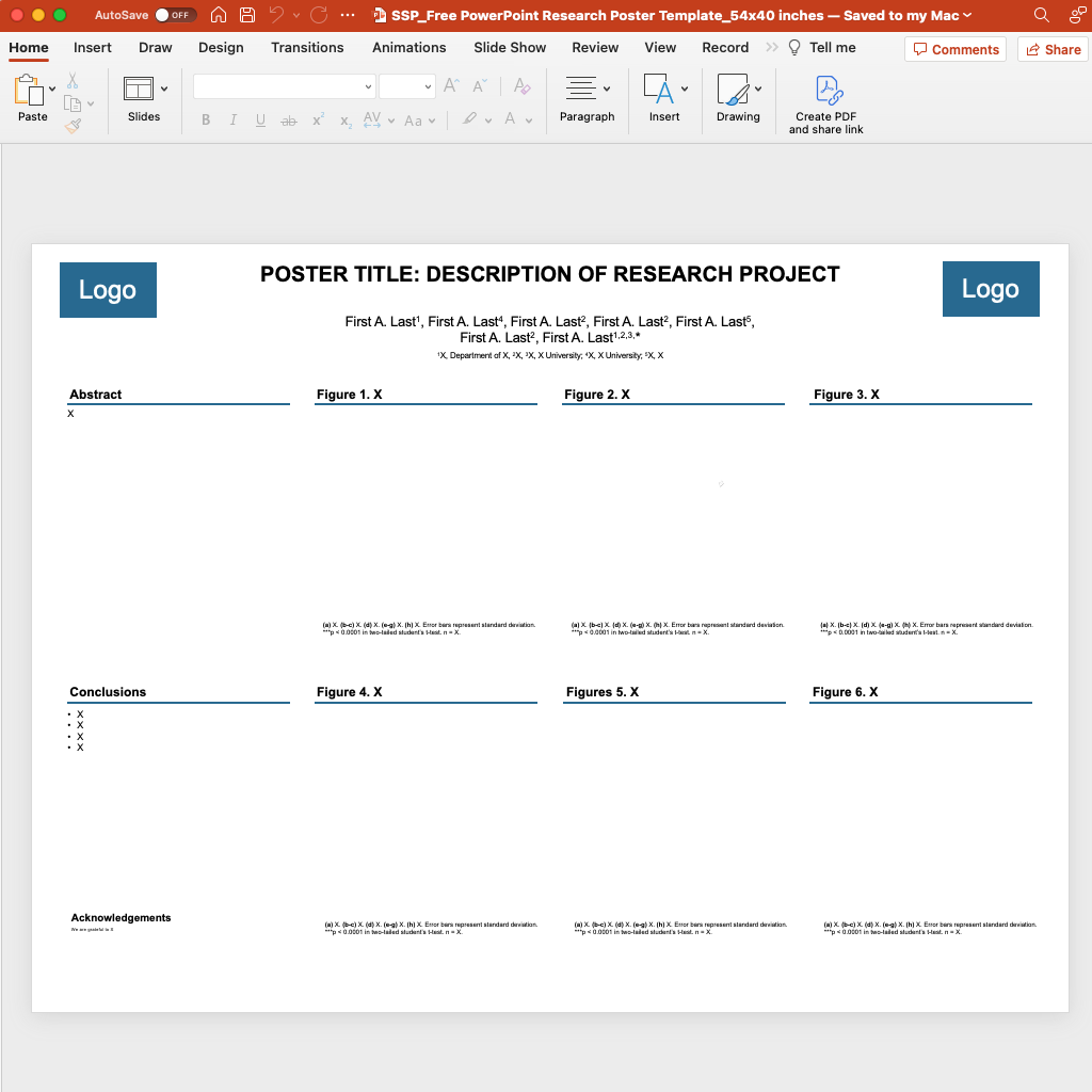 Free research poster template in Adobe Illustrator