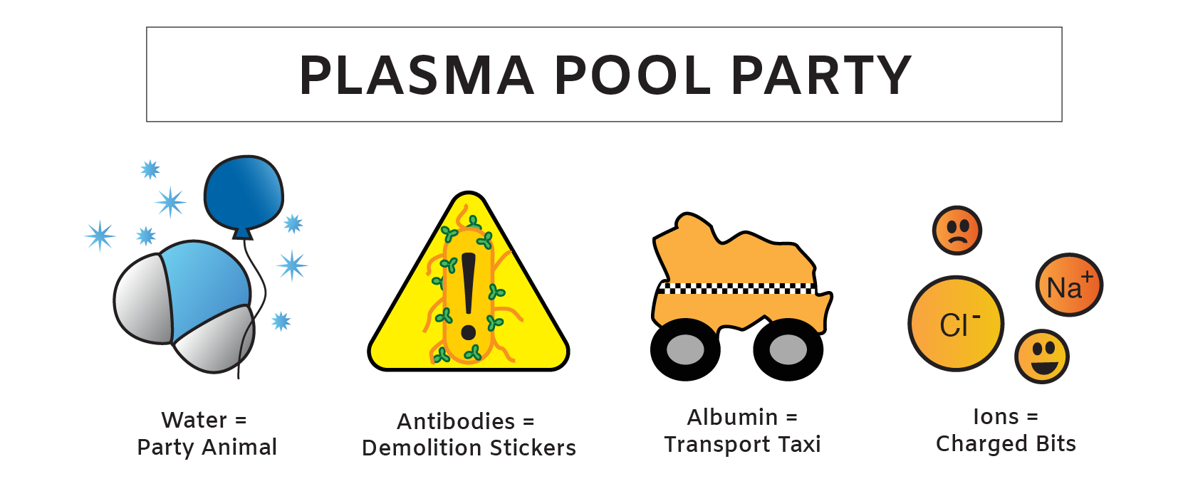 Blood plasma composition illustration