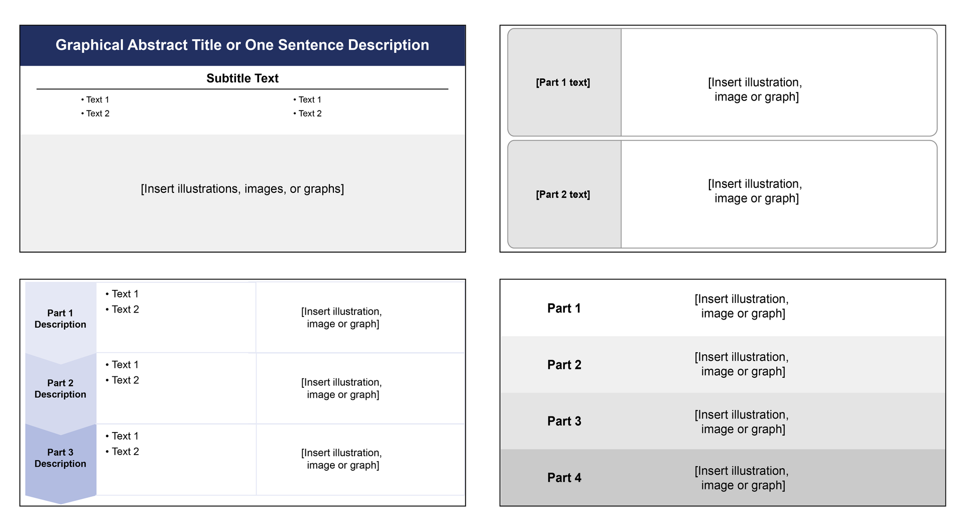 Graphical abstract examples with top-to-bottom designs