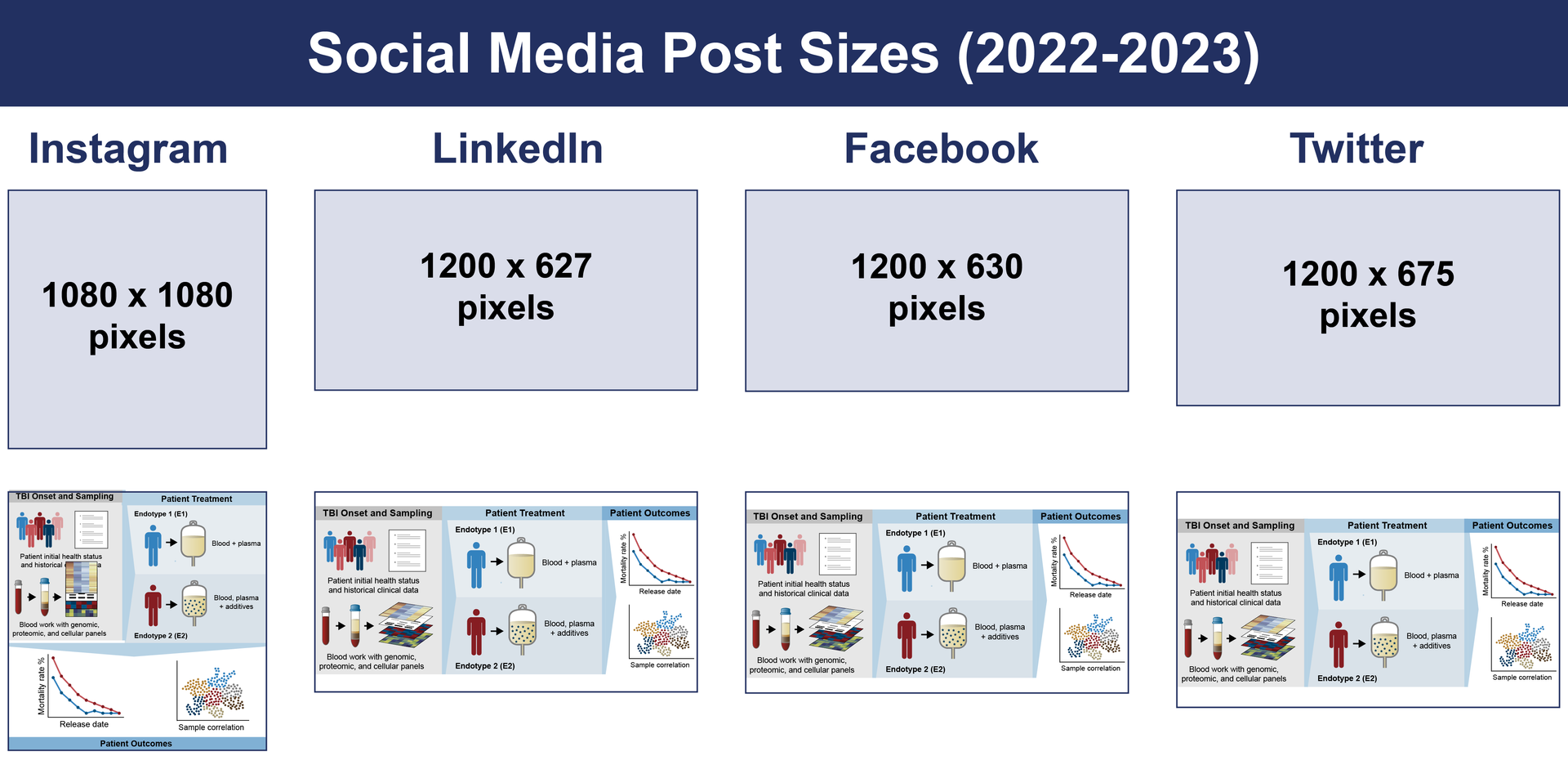 Social media post size guide for scientists