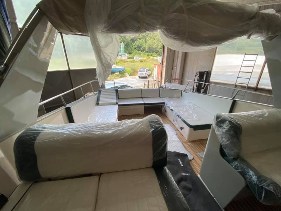 carpeted boat