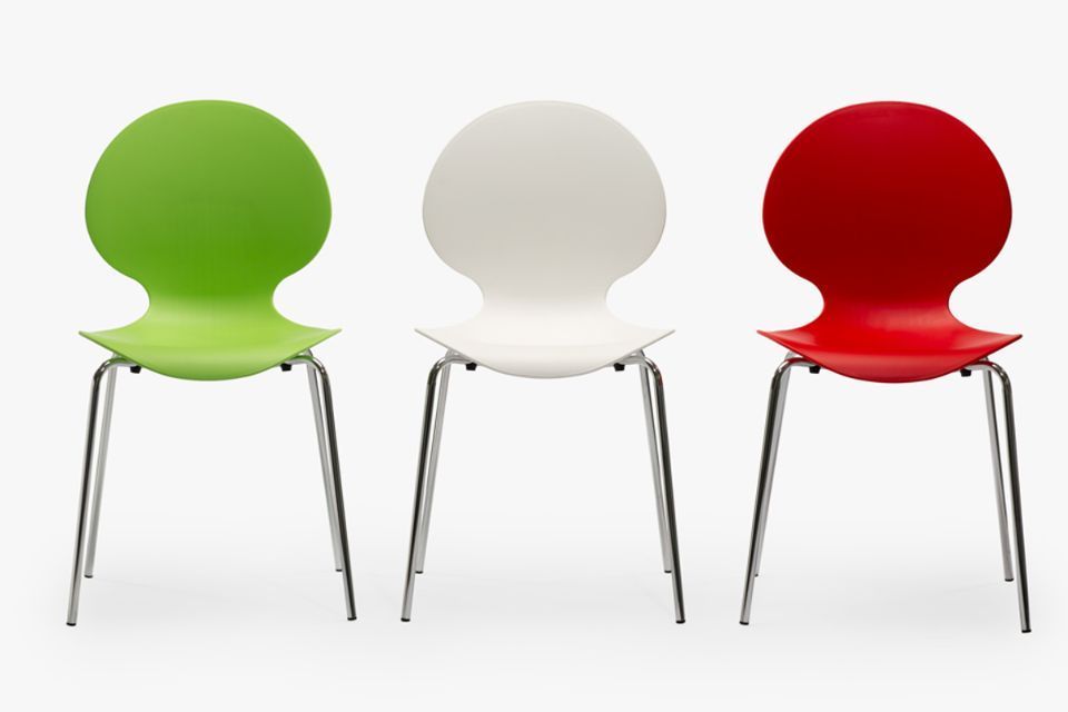 sedie verde bianco e rosso