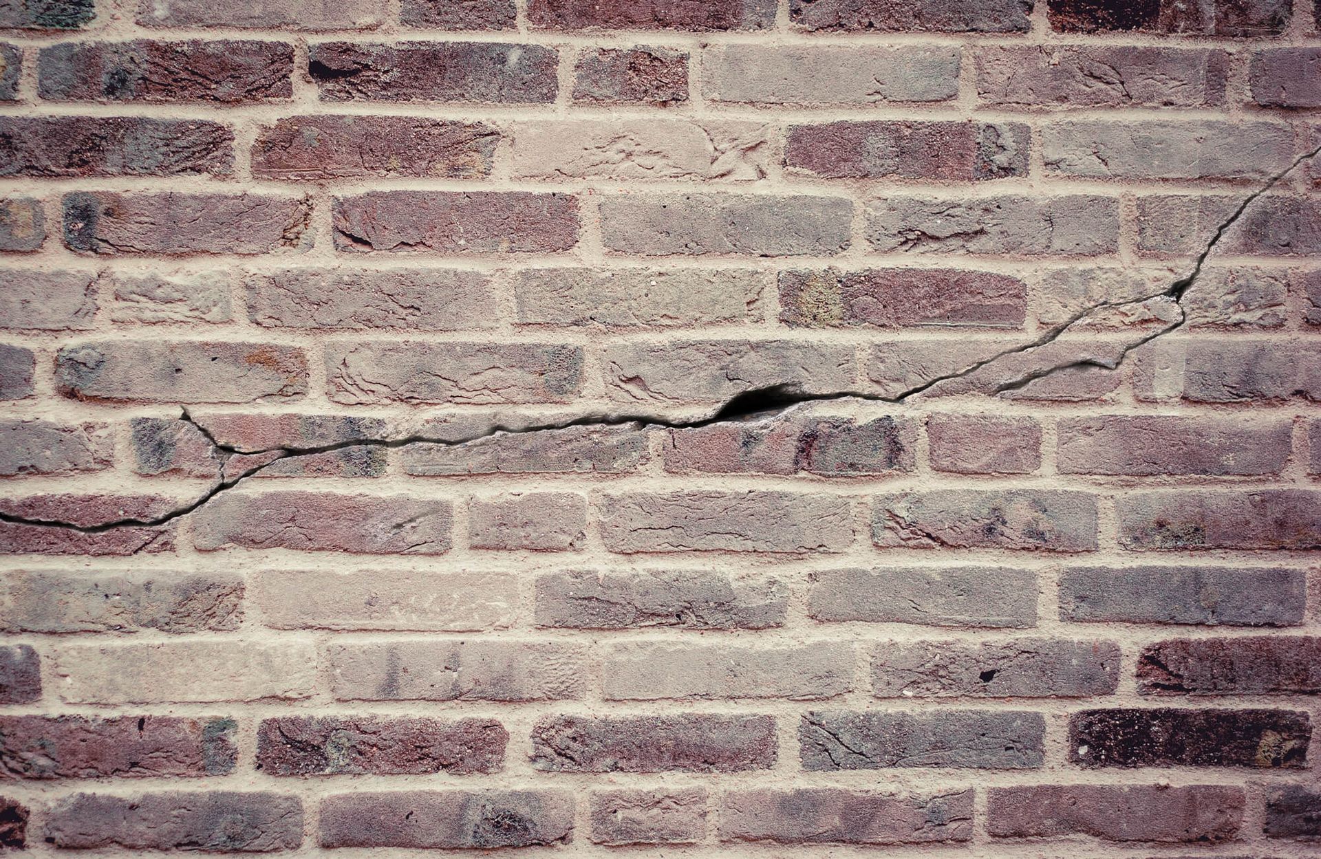 crack in a brick wall