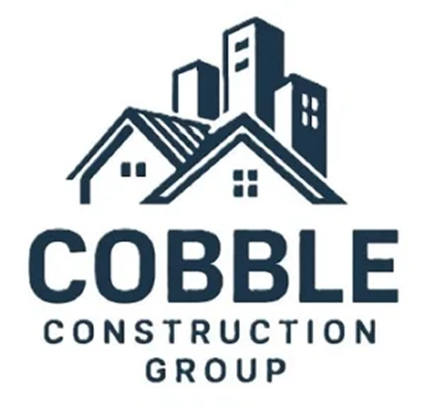 Cobble Construction Group logo with dark blue house and building icon above company name.