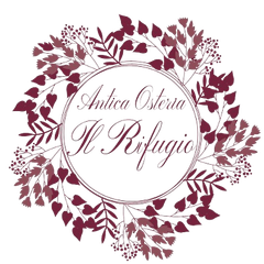 A logo for a restaurant called antica osteria il rifugio