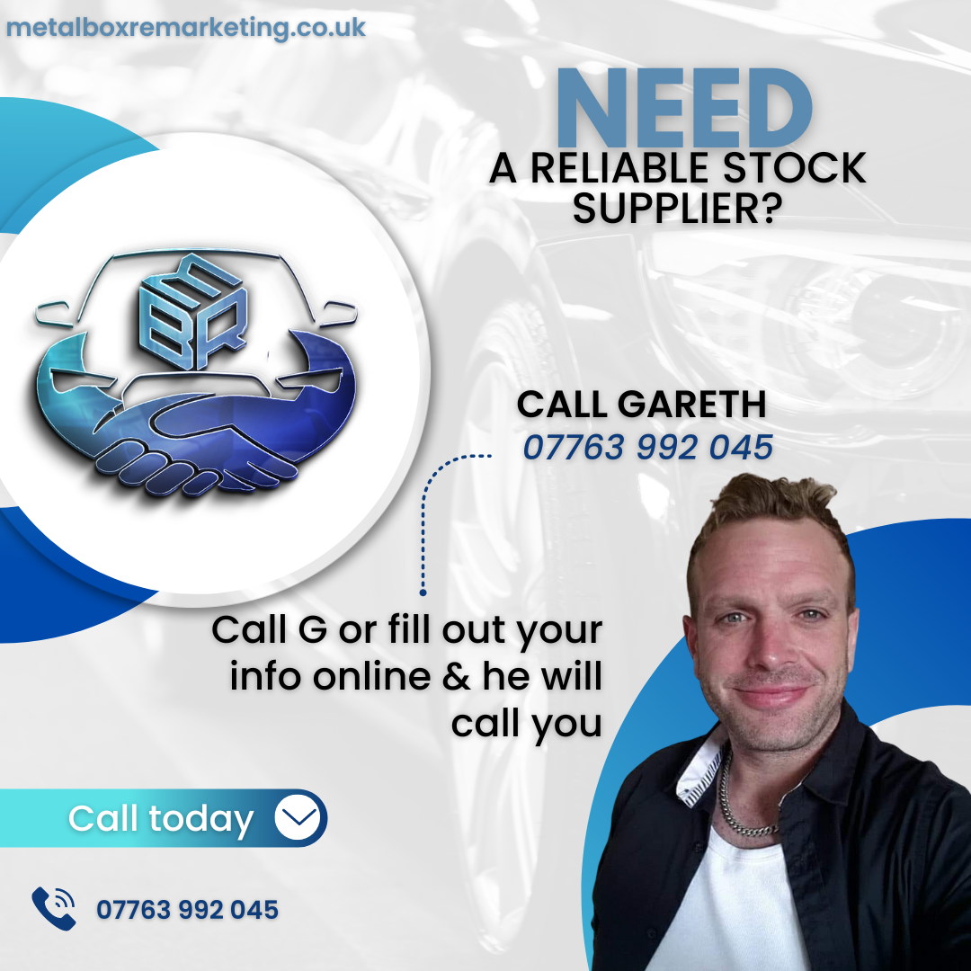 A man is standing in front of a sign that says need a reliable stock supplier