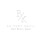 White logo with “B/K” and the text “BRITNEY KROL” and “Real Estate Agent” beneath.
