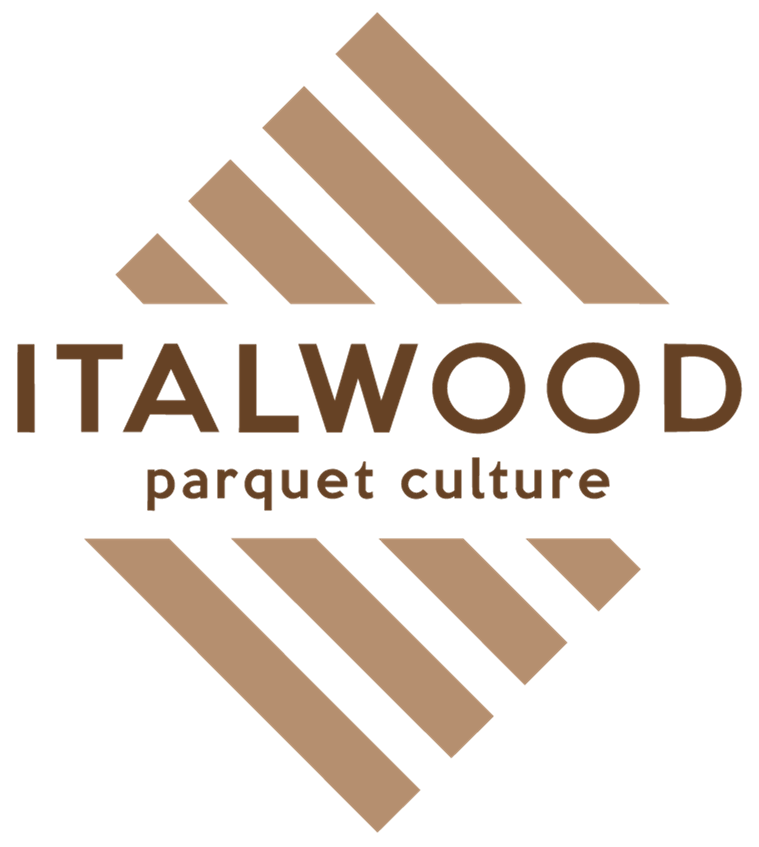 Un logo per la cultura del parquet italwood a forma di diamante