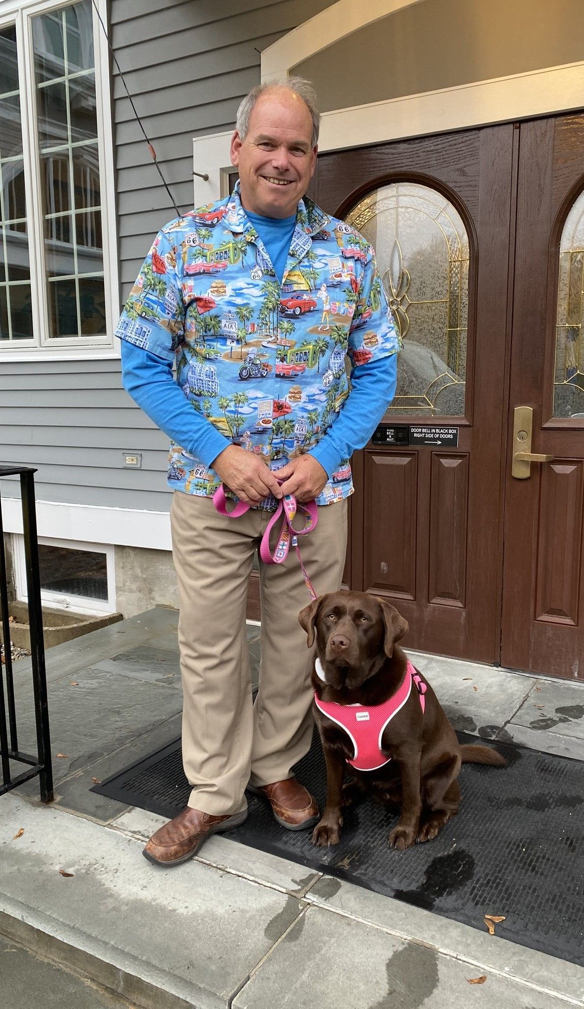 Ruby the therapy dog at Bibber Memorial Chapel