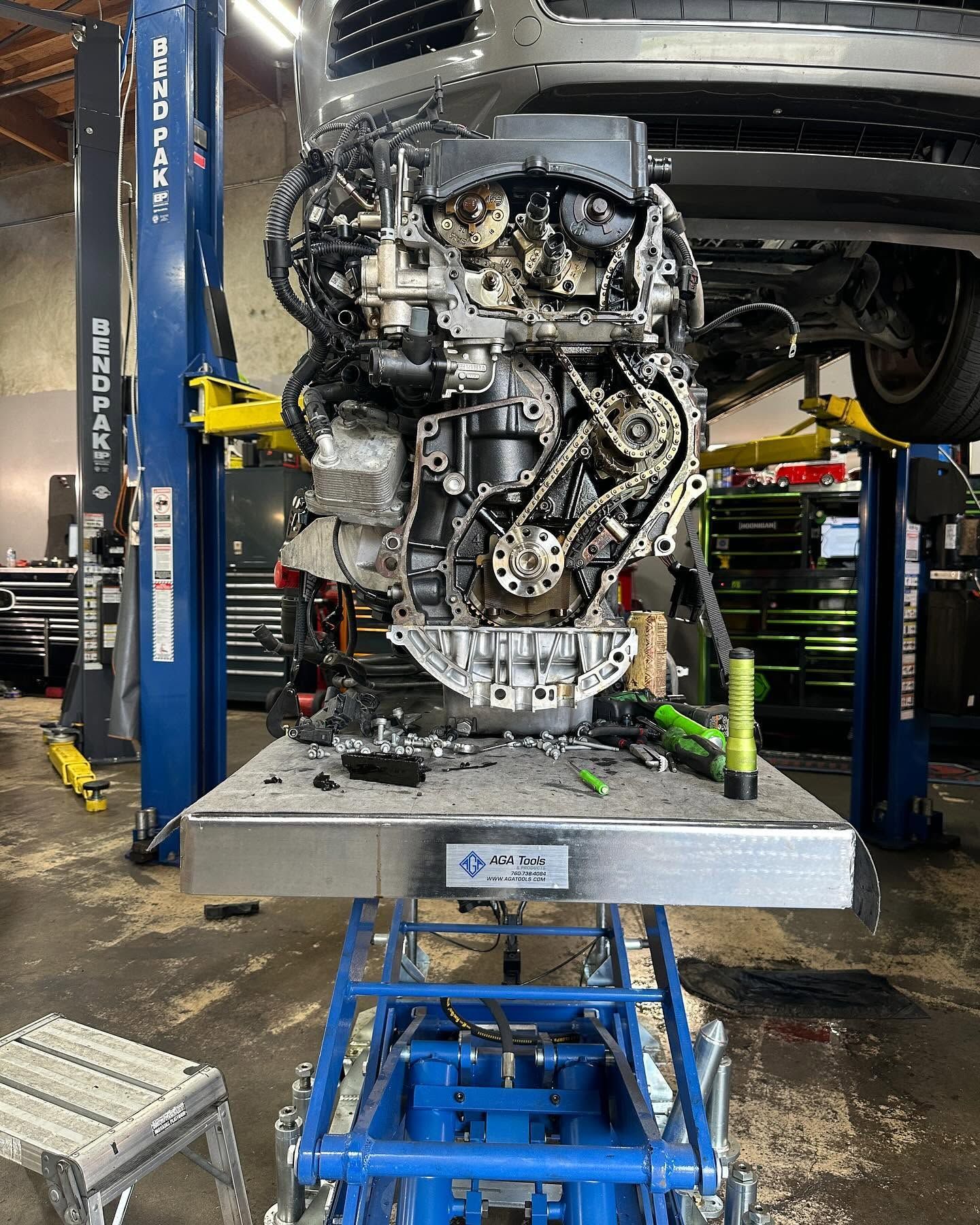 Removed German Engine Assembly On A Service Stand | German Autowerke