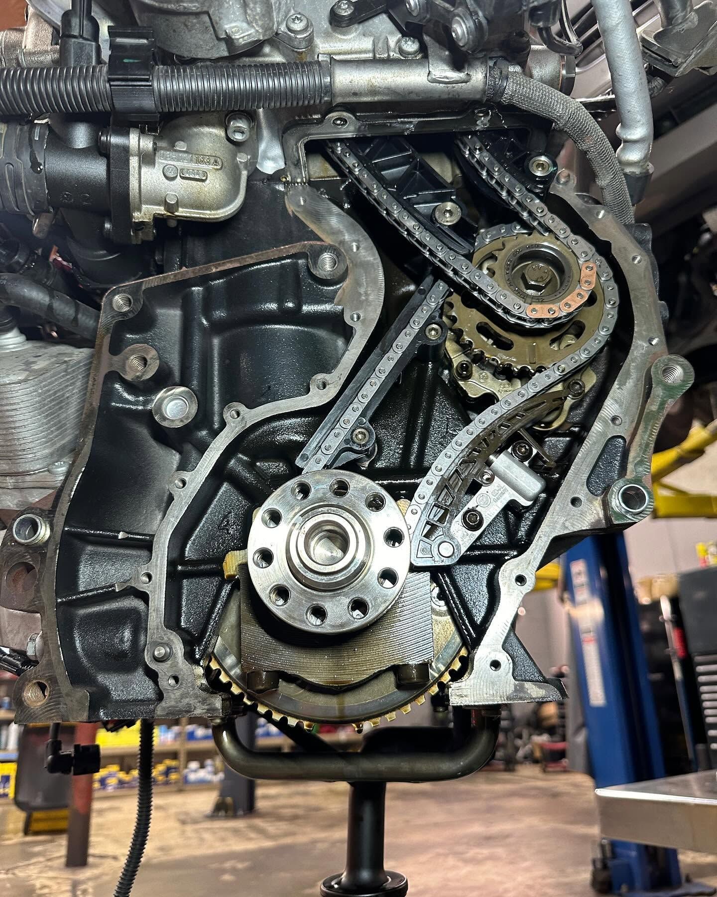German Engine Timing Chain Repair In Progress | German Autowerke