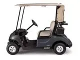 A Black Golf Cart with A Tan Roof on A White Background — DTM Tamworth in Tamworth, NSW