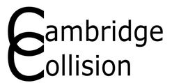 Cambridge Collision logo in black text with stylized “C” icon on a white background