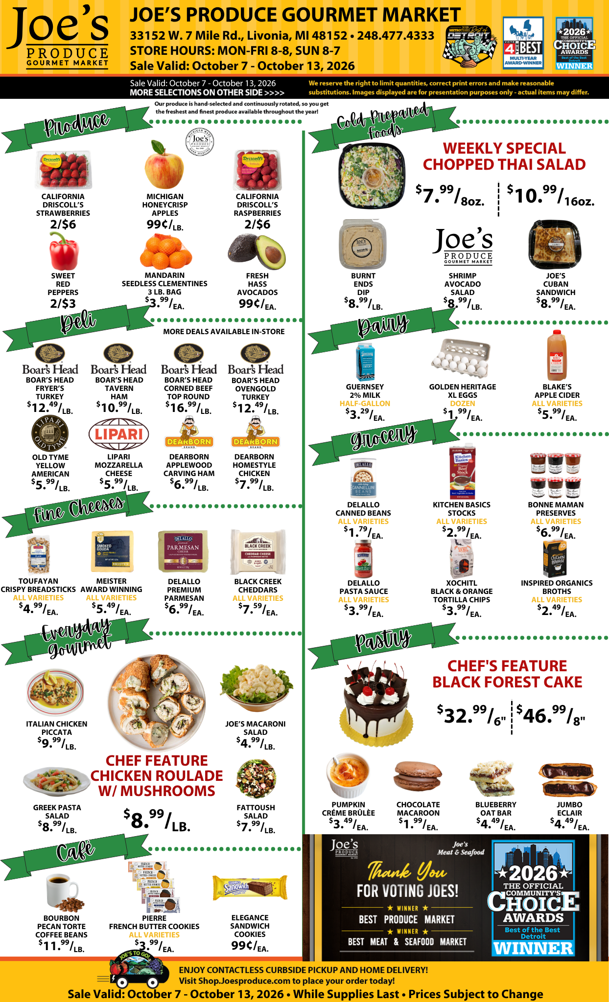 Joe's Produce weekly sales ad: produce and grocery specials. Download the PDF for prices and offer dates.