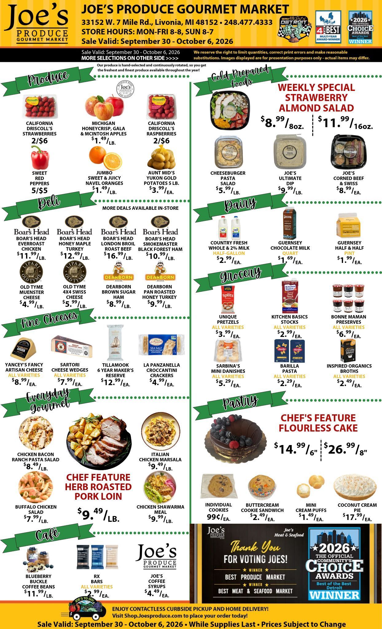 Sales Ad March 9 Page 01 Joe's Produce weekly sales ad: produce and grocery specials. Download the PDF for prices and offer dates.