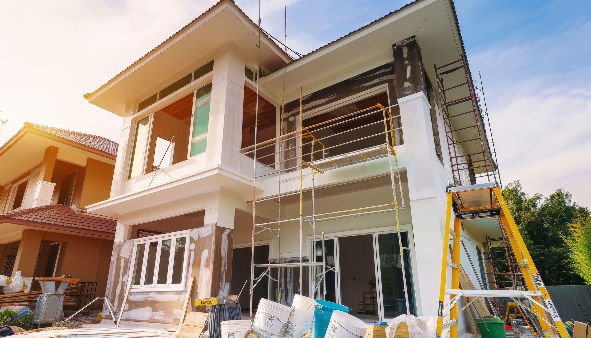 An image of residential exterior painting services in Altoona, PA