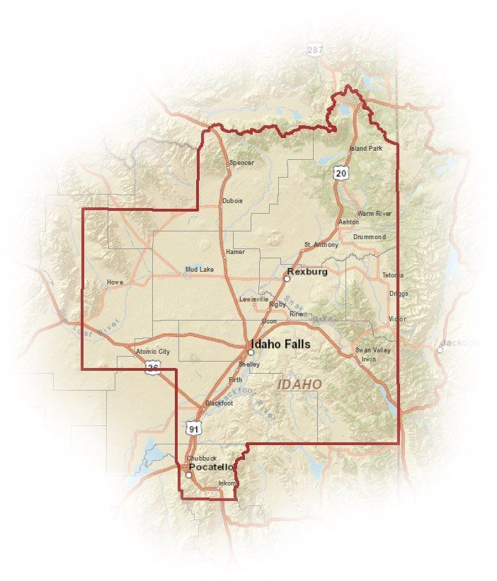Service Area Map - Rexburg, ID - Alpine Propane Sales Service Area Map - Rexburg, ID - Alpine Propane Sales