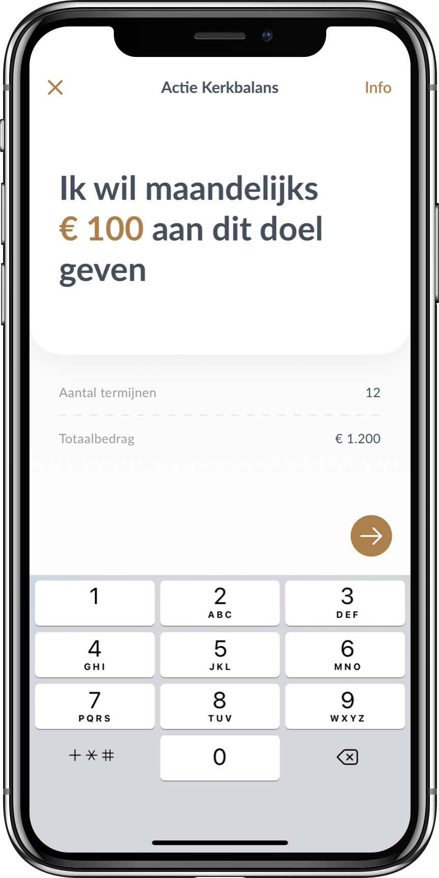 Actie KErkbalans app scherm