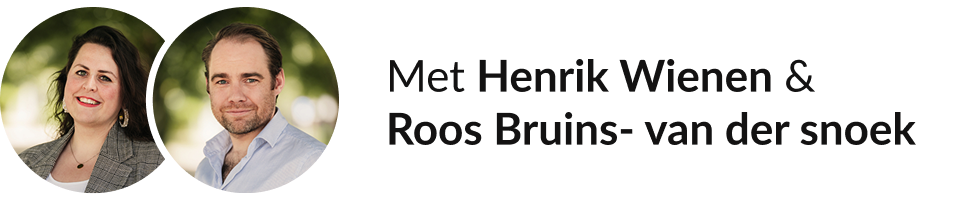 Met Henrik Wien & Roos Bruins-van der snoek with two circular profile photos