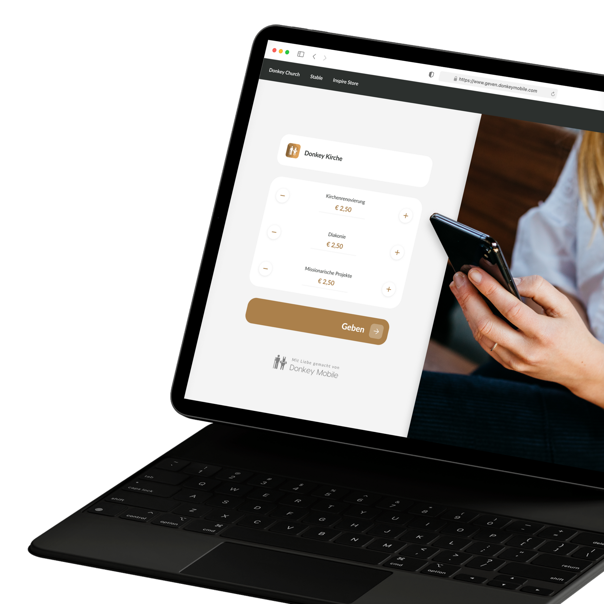 Collecteren scherm op de iPad