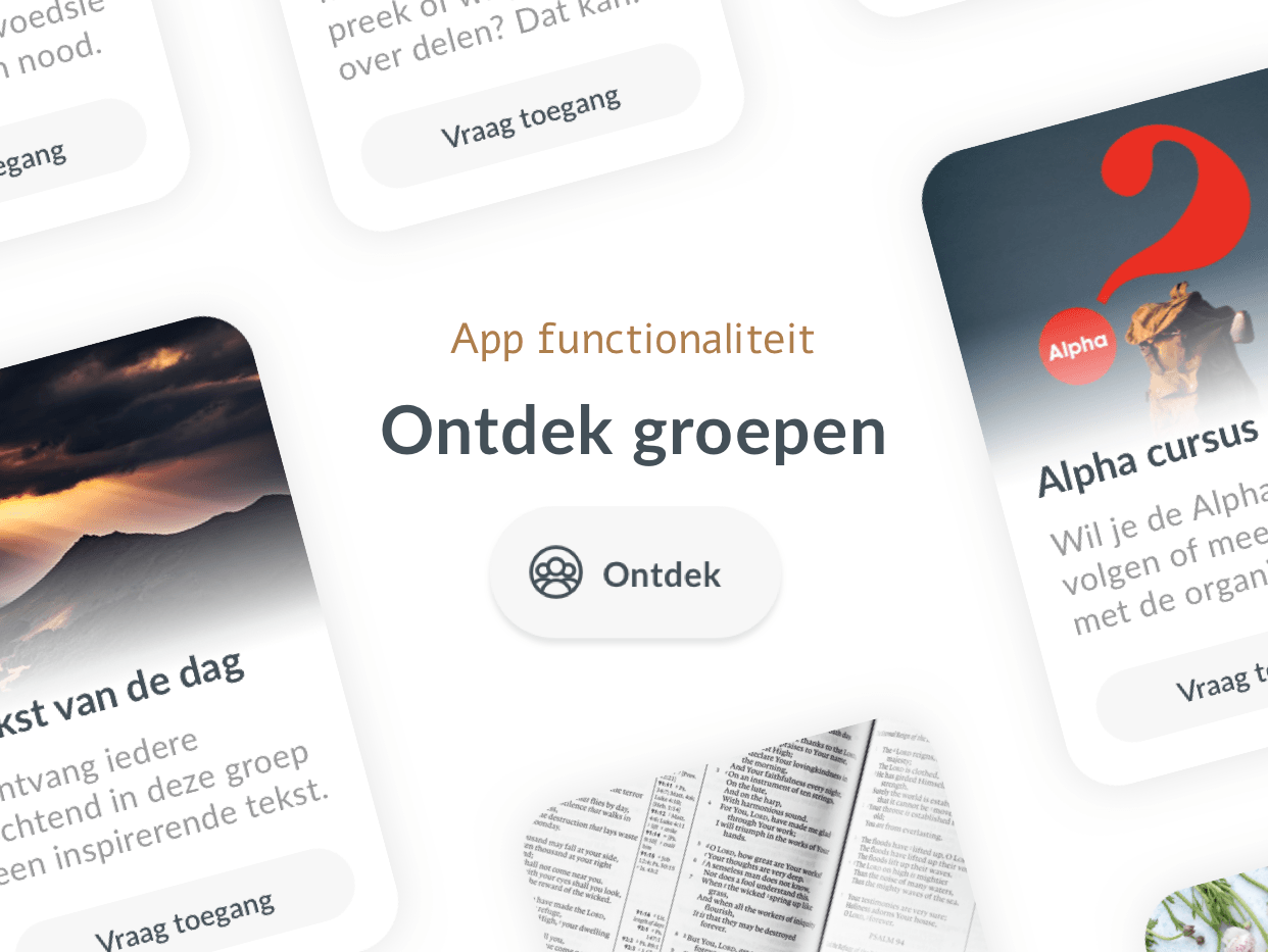 Kan ieder gemeentelid groep aanmaken in onze kerk app?