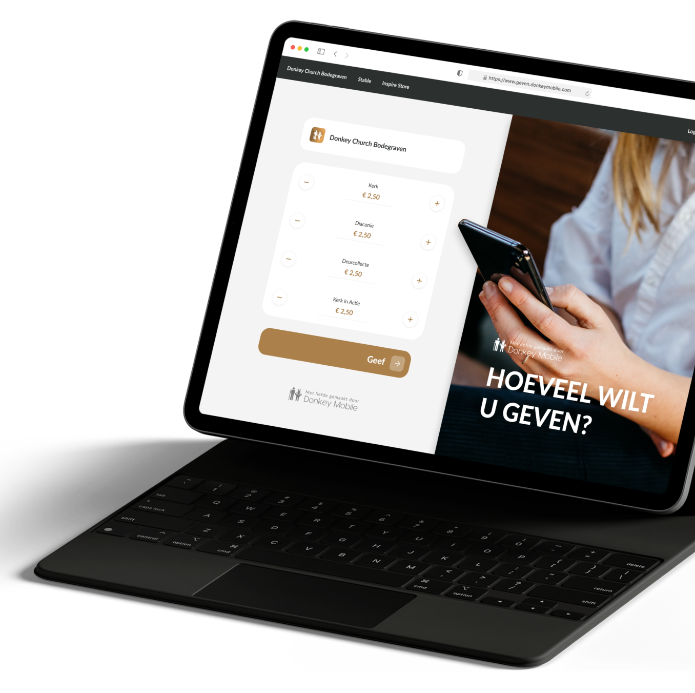 Collecteren scherm op de iPad