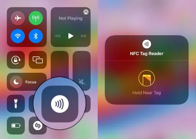 NFC Tag Reader aanzetten