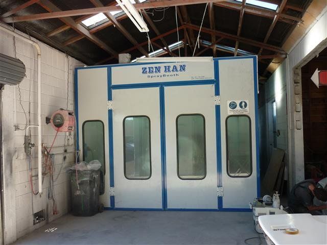 Spray booth at Forbes Panel and Paint in Blenheim NZ