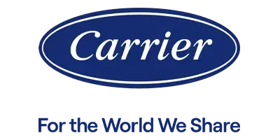 Carrier brand logo featuring the white text 
