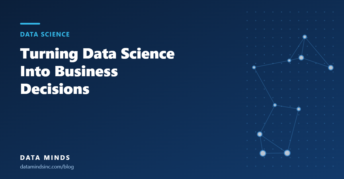 Abstract illustration of analytics driving business decisions
