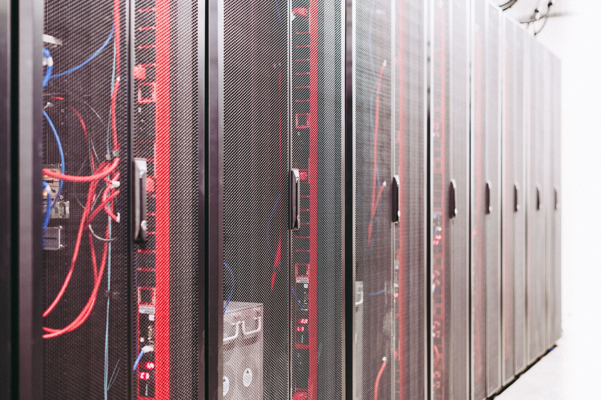 Server racks in a data center, illustrating an Azure Databricks lakehouse platform