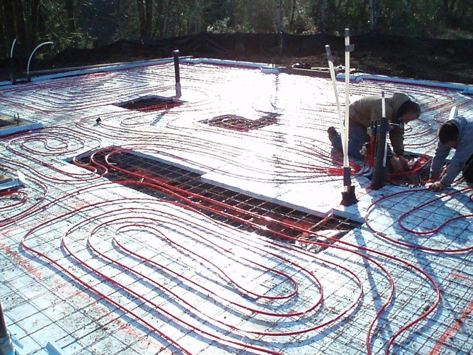 Residential radiant heat concrete foundation preparation