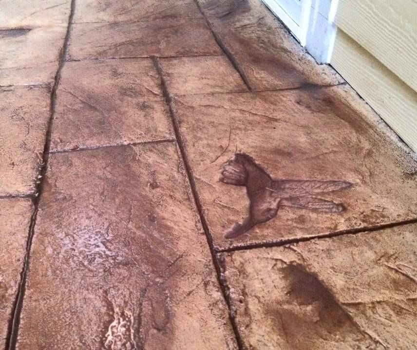 Tumwater WA custom stamped concrete patio contractor