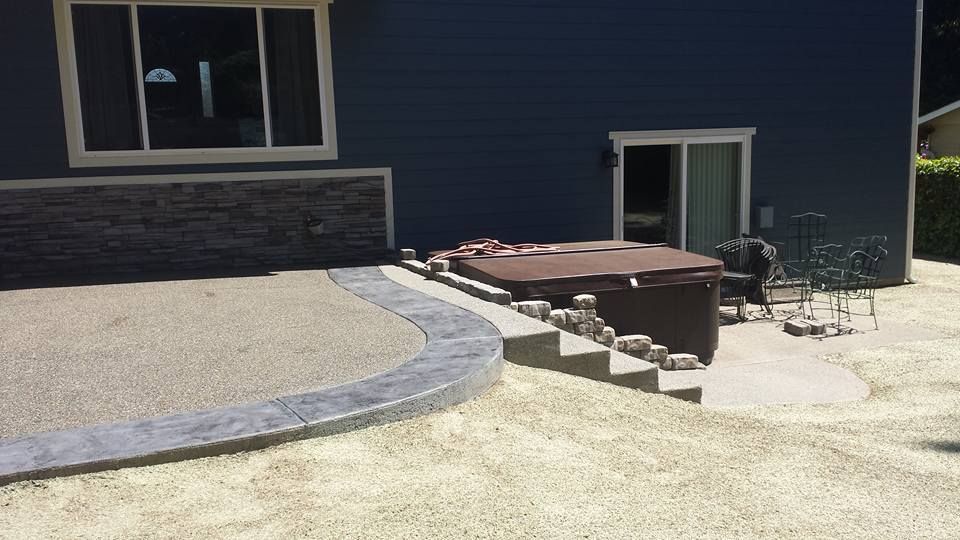 Professional residential concrete flatwork with custom layout design 