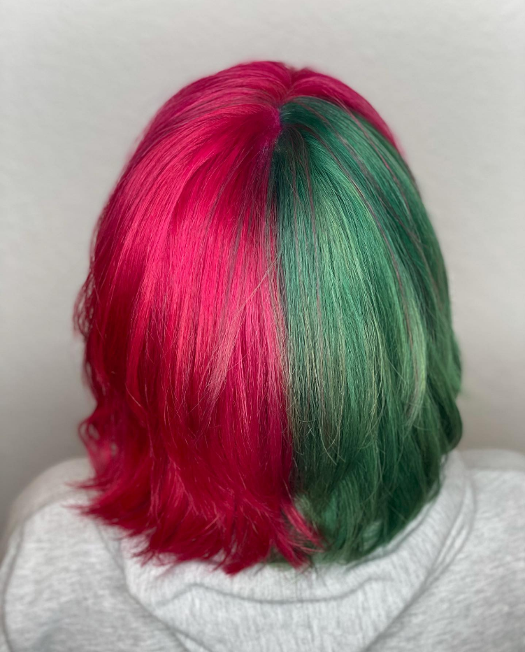 Green and Red Haircuts - Mesa, AZ - Divine Hair Design