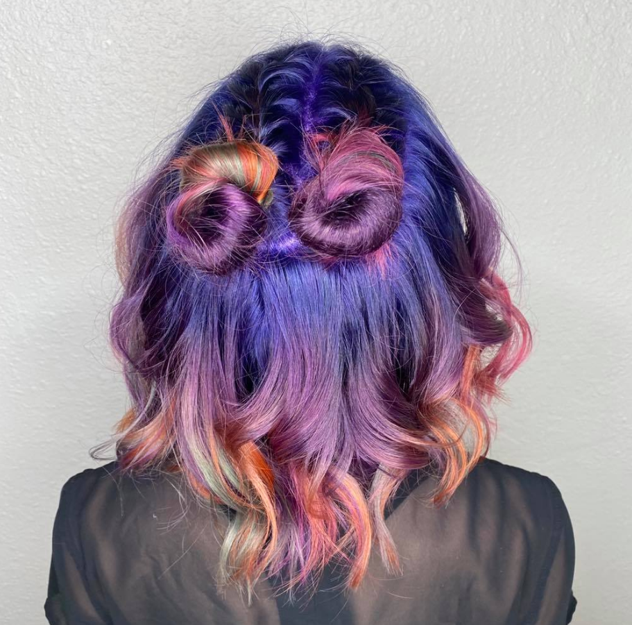 Violet Curly Haircut - Mesa, AZ - Divine Hair Design
