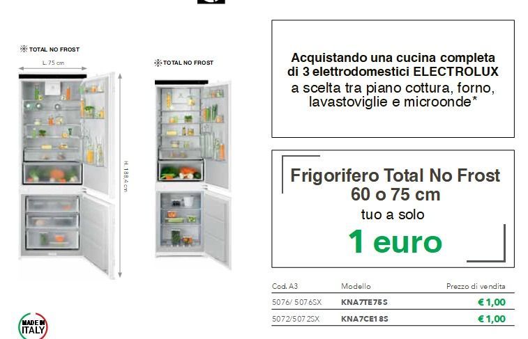 Pubblicità di un frigorifero Samsung che mostra un frigorifero nero e in acciaio inossidabile
