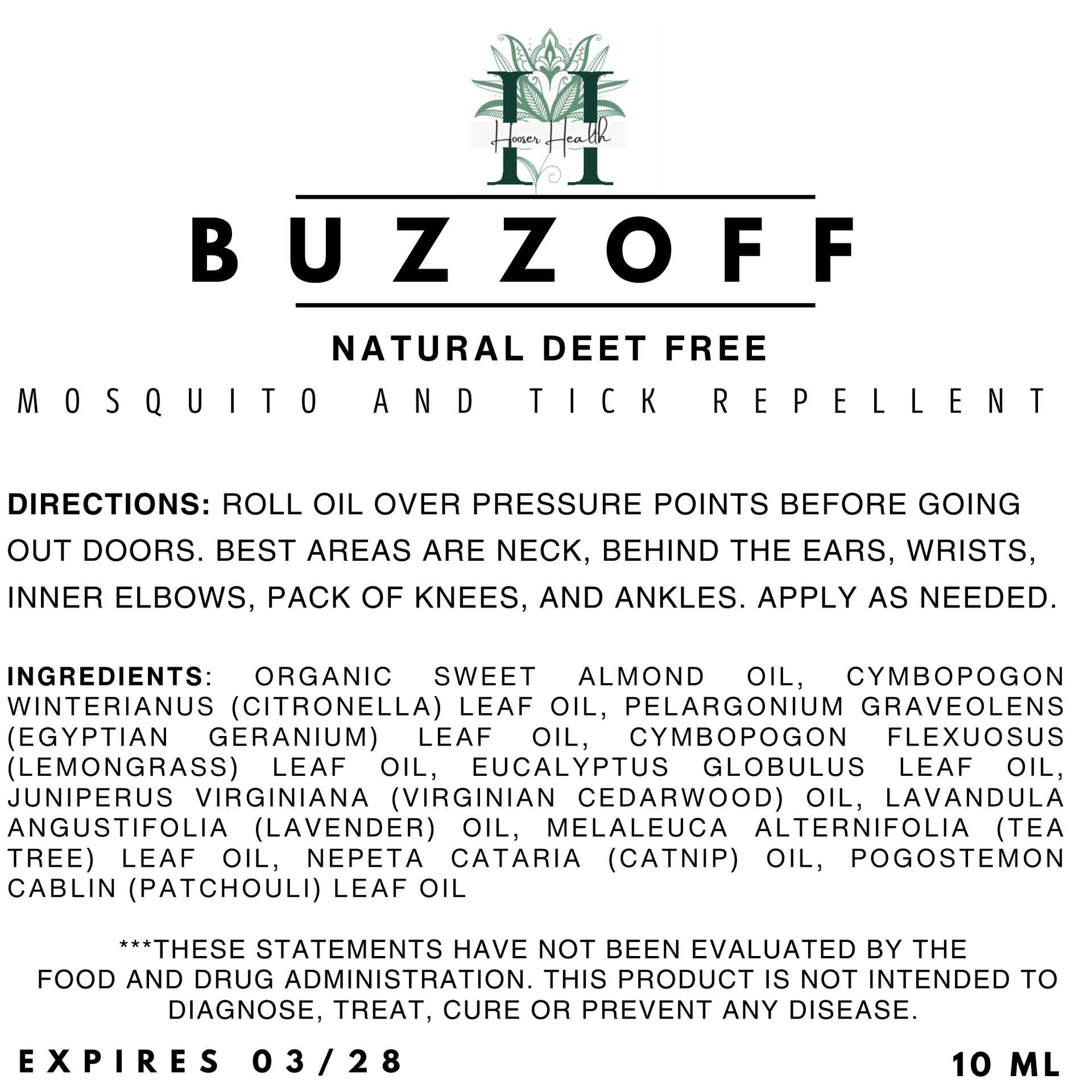 Buzz Off Oil Roller