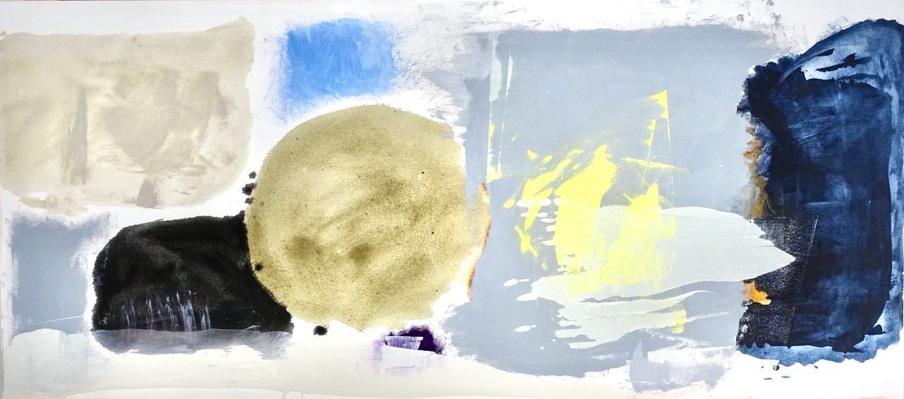 Gemäldenummer 03525, Ohne Titel, Masse 80x180x4cm, Öl auf Baumwolle