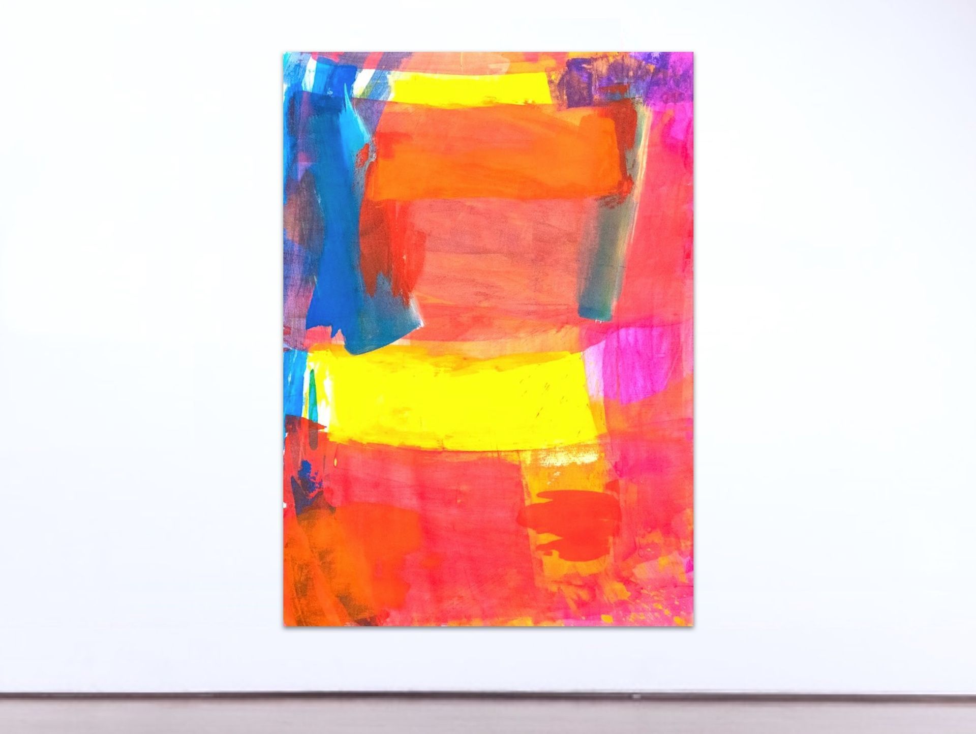 Bildnummer 10067, Ohne Titel, Maße 100 x 70 cm, Acryl auf Papier, Gudrun Hotte-Reif 2023
